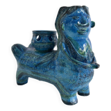 Aldo Londi for Bitossi Rimini Blu Ceramic Plant Centaur Sculpture, Italy, 1