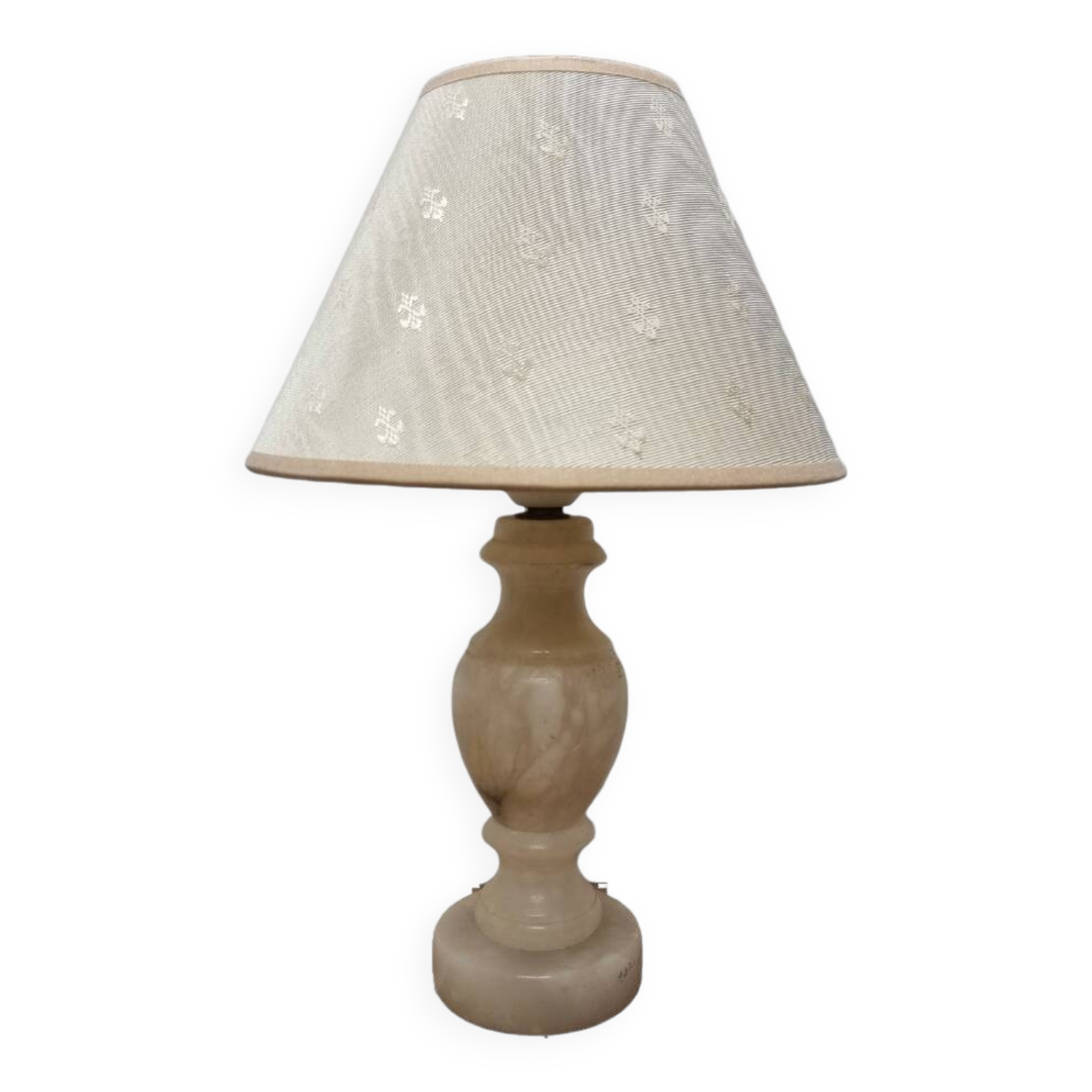 Lampe de table espagnole vintage en albâtre, des années 1970/80