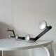 Vintage 1950s wall coat rack, wrought iron with chiselled details and solid aluminium.