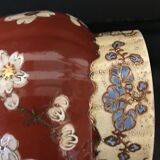 Vase - enamelled faïence with hand-painted gilding