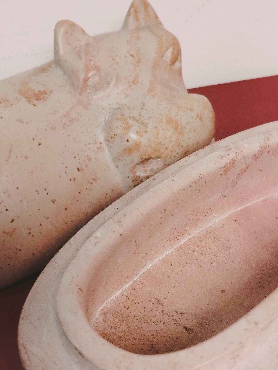 Boite hippopotame en stéatite