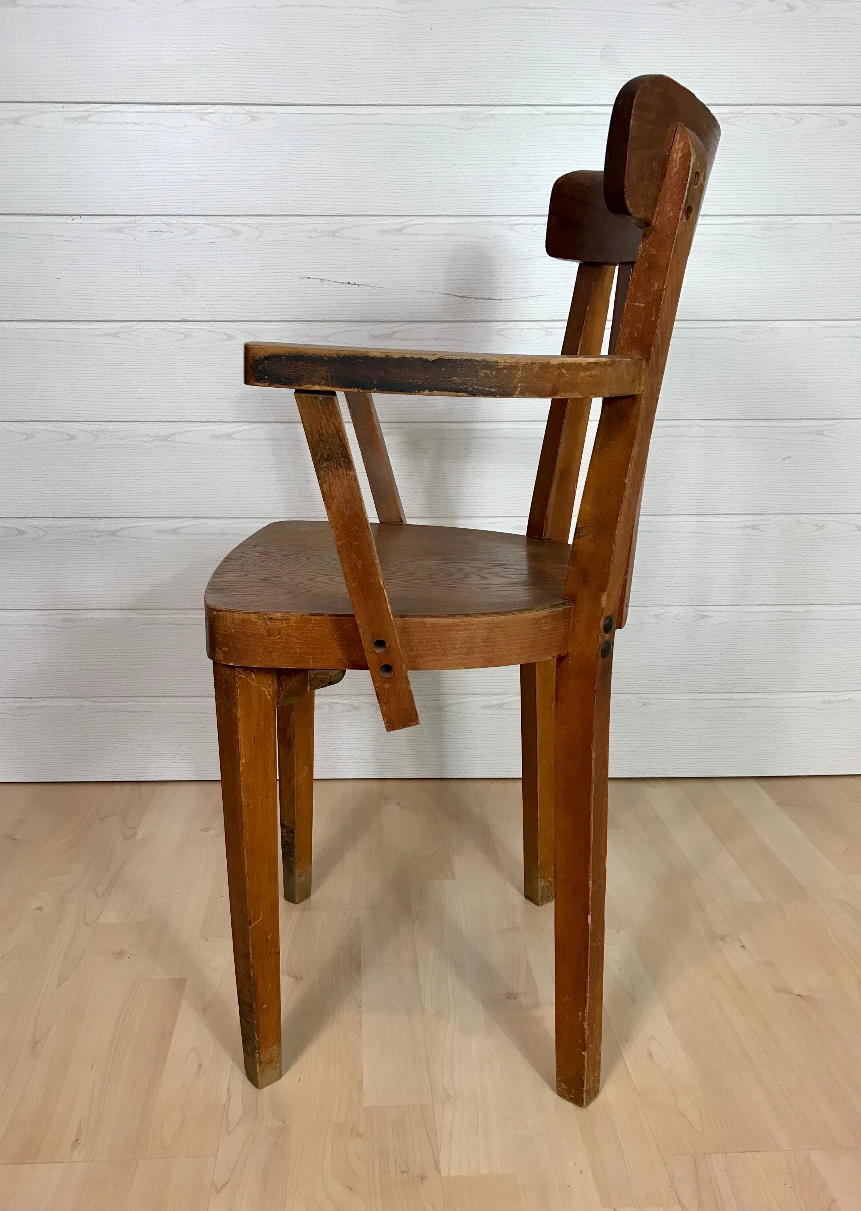 Vintage oak office chair