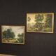 Italian countryside landscape painting oil on canvas from 20th century