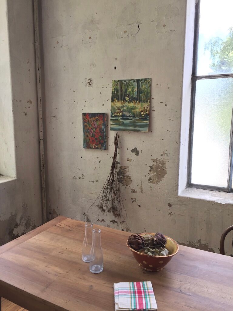 Old oil painting flowers