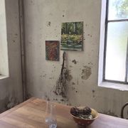 Old oil painting flowers
