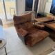 Fauteuil ligne roset Marsala velours cuivre