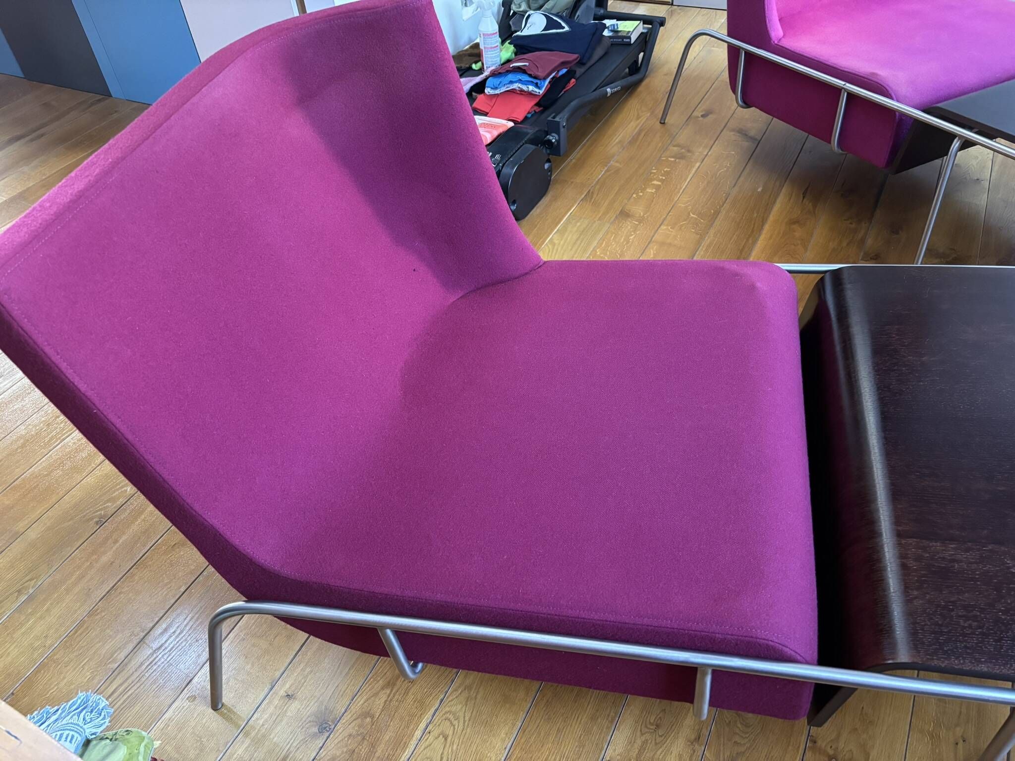Tolozan armchair pair – Éric Jourdan – Ligne Roset 2002 – aluminium structure