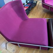 Paire fauteuils Tolozan – Éric Jourdan – Ligne Roset 2002 – structure alu