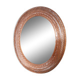 Oval rattan mirror - year 70