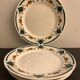 5 flat art deco plates signed Badonviller, Sans Souci model