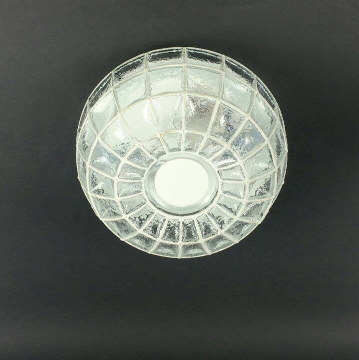 Mid-Century Glass Ceiling Light from Limburg, Germany, 1970s