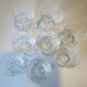 8 glasses with semi-crystal stems