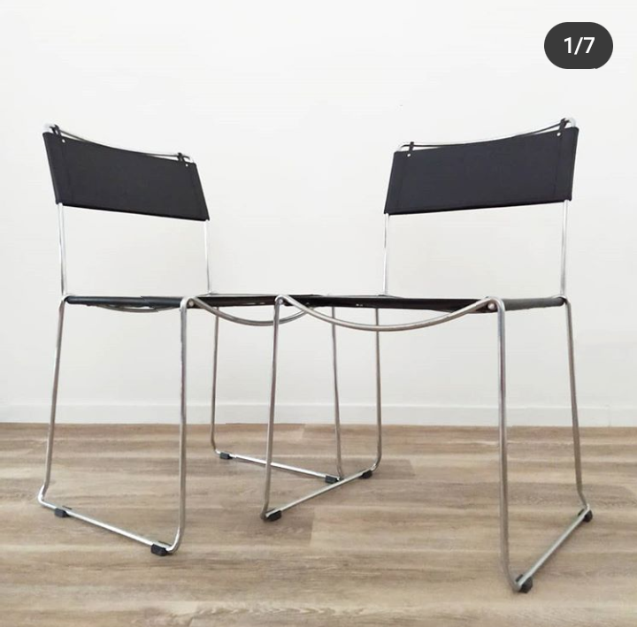 Giandomenico Belotti spaghetti chairs, set of 4