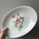 Plat faïence Salins - Rose de Redouté