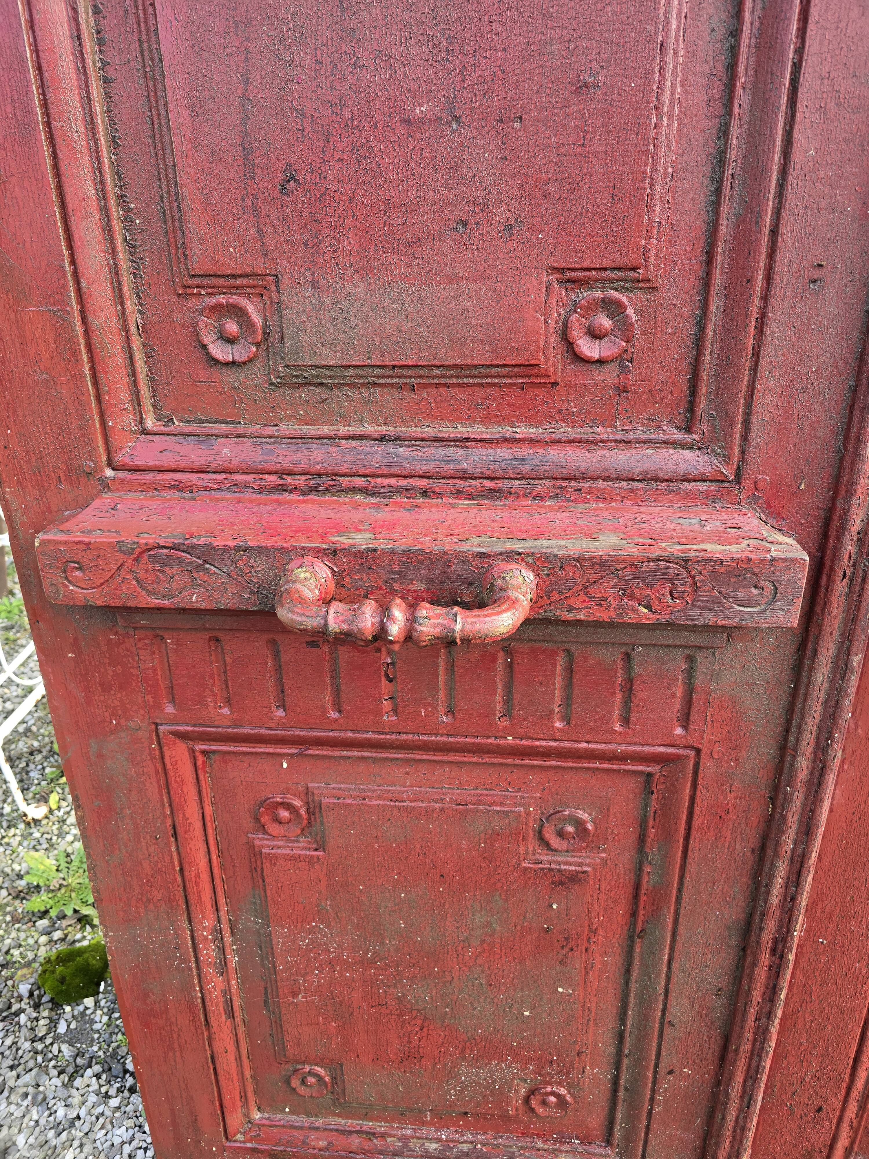 Old double oak front door