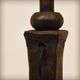 Brutalist lamp base in wrought and beaten iron, France, 1920 to 1960.