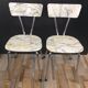 Series of 2 formica chairs marble effect of the 70s