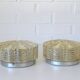 Pair of Wall Sconces / Vintage Ceiling Light / Flush Mount Fixtures 1970's