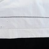 Ancien drap metis 190 x 300 jour echelle broderie monogramme ad