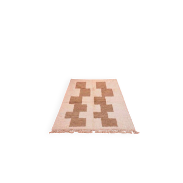 Handmade pure wool rug, custom size 2/3 m.