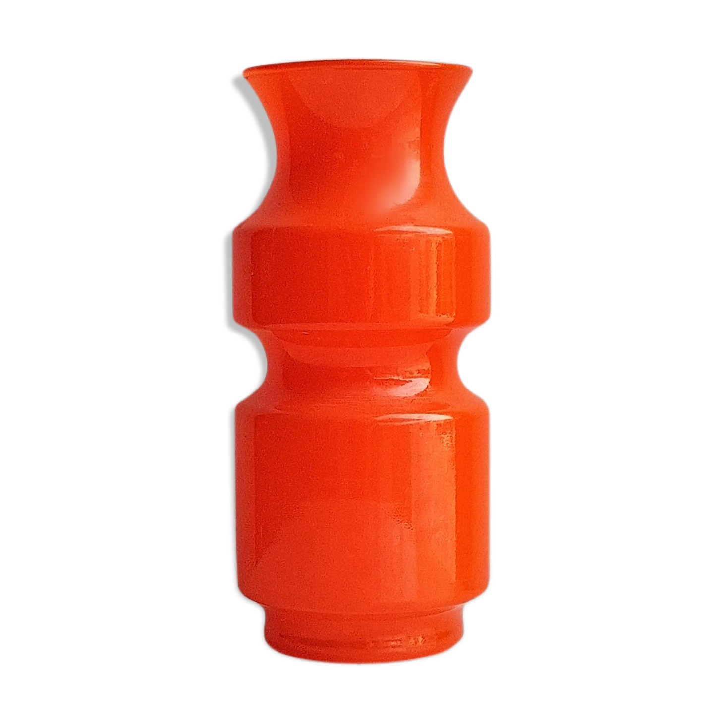 Vintage vase in orange glass
