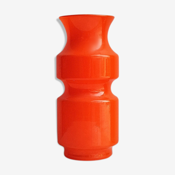 Vase vintage en verre orange