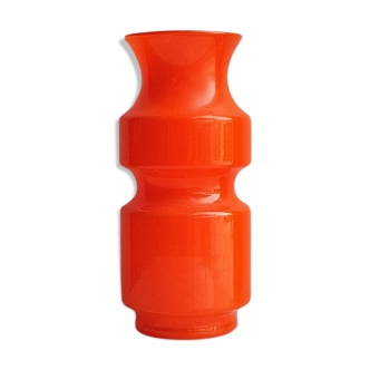 Vintage vase in orange glass