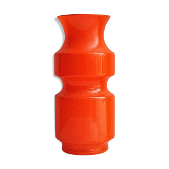 Vase vintage en verre orange