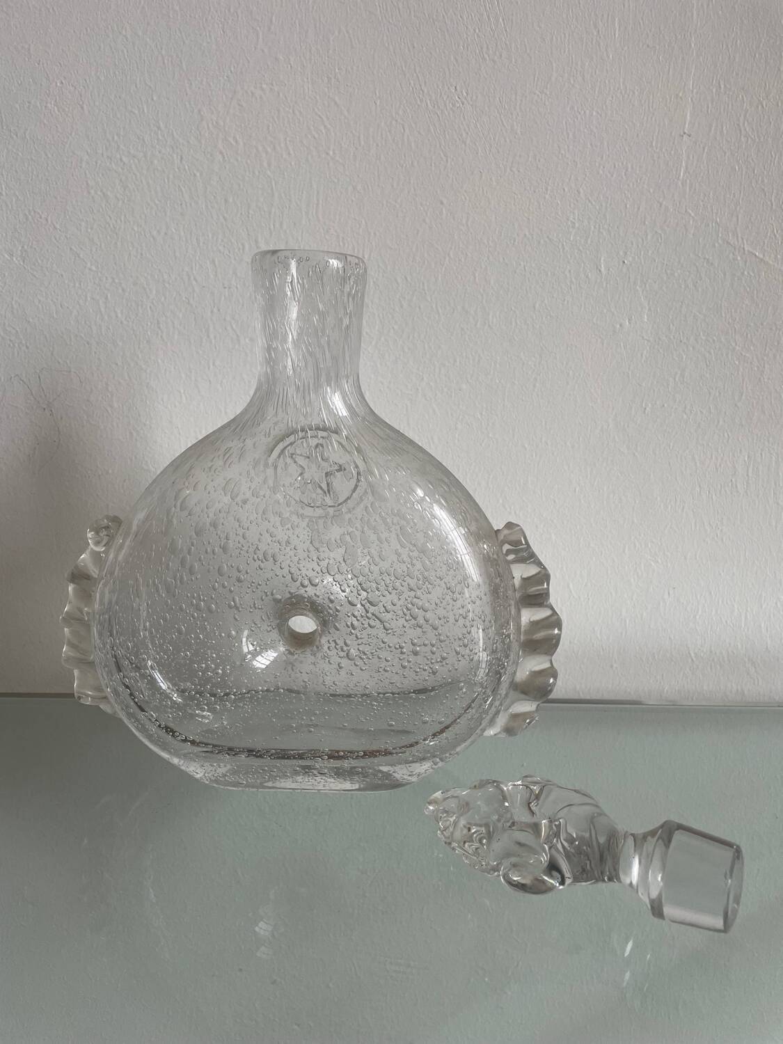 Daum bubble glass carafe