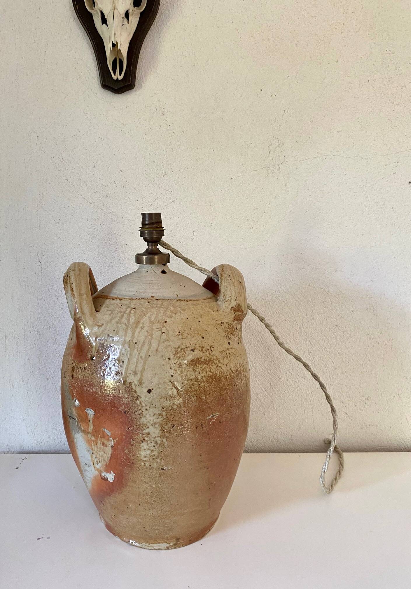 Jar lamp base, 2m fabric cable