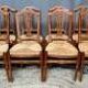 Ensemble de 8 chaises de la période Directoire française.