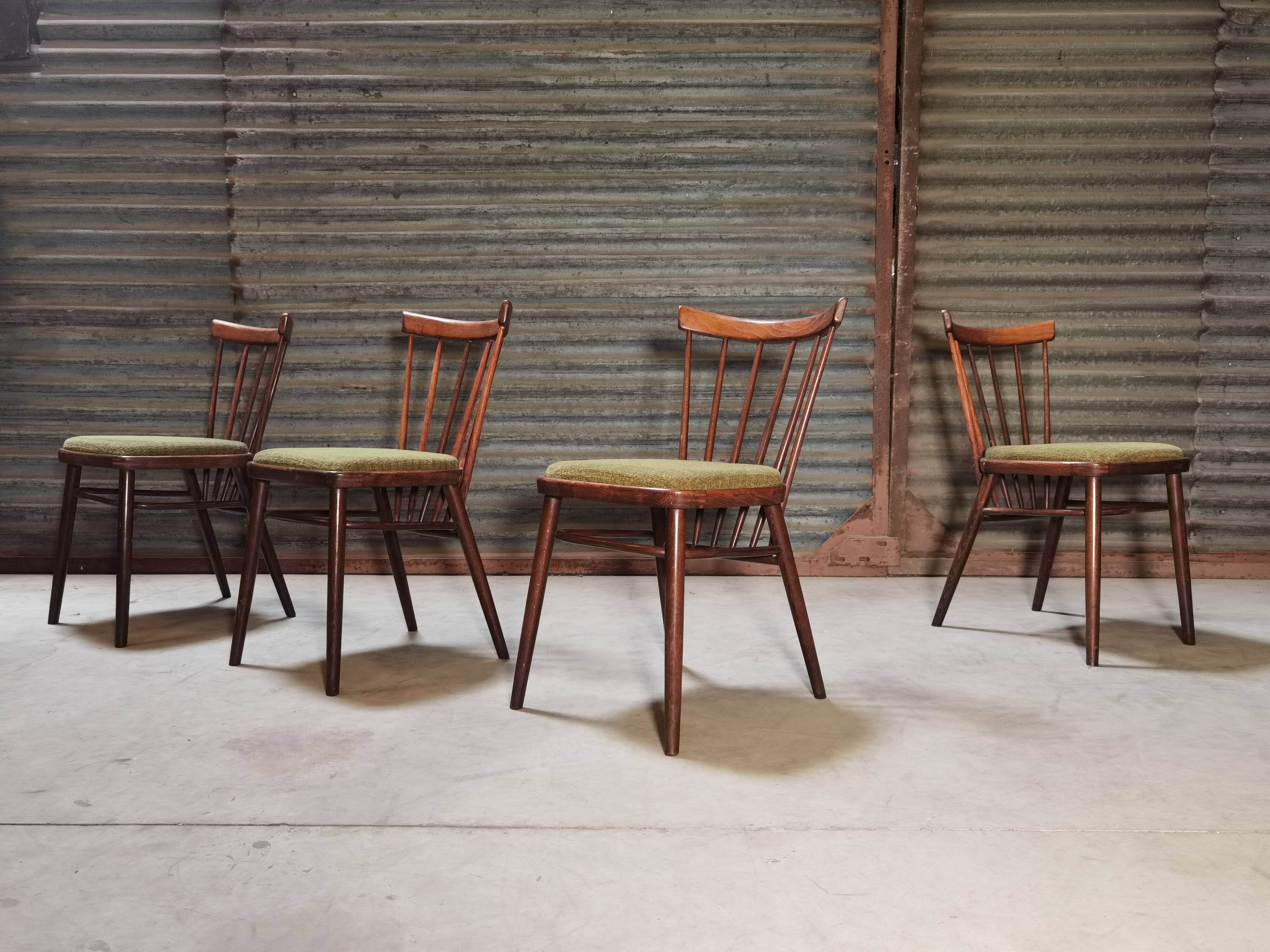 Suite de 4 chaises Antonin Suman pour Tatra Nabytok 1960