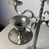 Five-light silver-plated candlestick