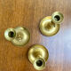 Set of 3 brass candle holders