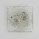 Wall lamp or ceiling light in glass and metal from the 50s and 60s.