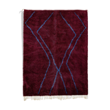 Modern Moroccan carpet dark red