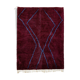 Modern Moroccan carpet dark red