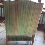 Paire de fauteuils tissu velours rayé