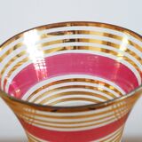 Large blown and enameled glass vase from the 1960s