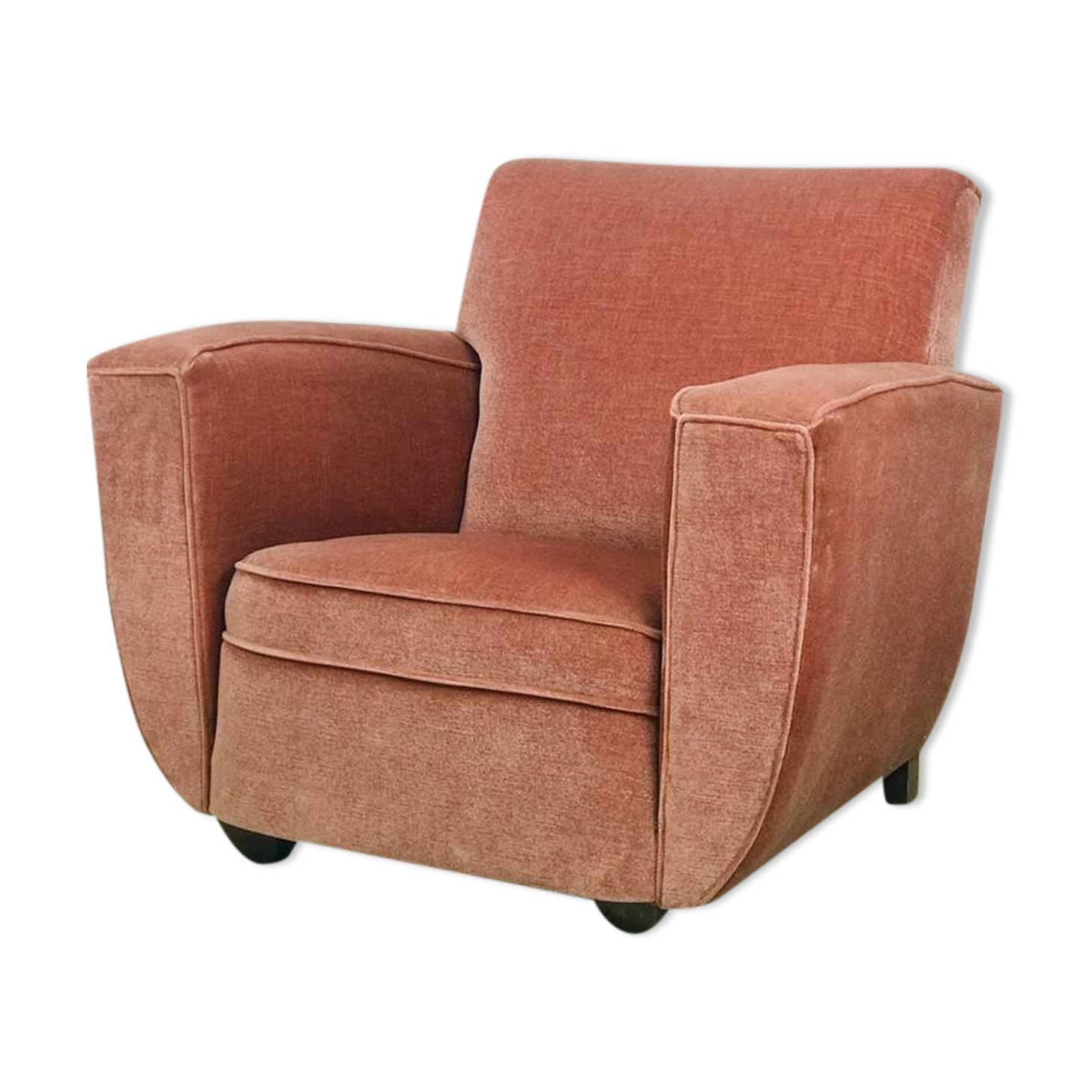Vintage old pink single seat / armchair / club seat