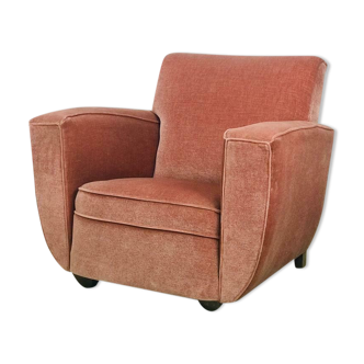 Vintage old pink single seat / armchair / club seat