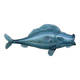 Mouth-blown glass storage jar Fish