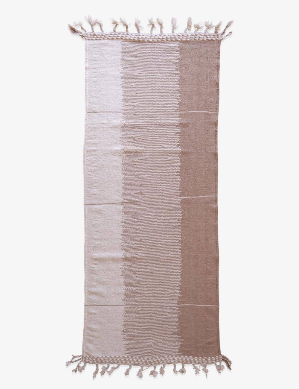 Beige Kilim Rug - 255 x 106 cm