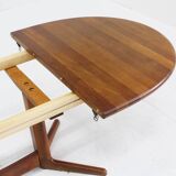 Vintage Danish oval  dining table 1960s