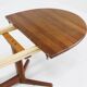 Vintage Danish oval  dining table 1960s