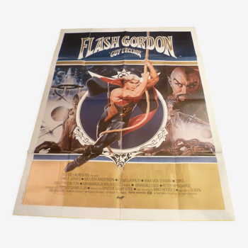 Affiche de cinema ancienne "flash gordon"