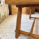 Aranjou farmhouse table in blond elm, 1950s