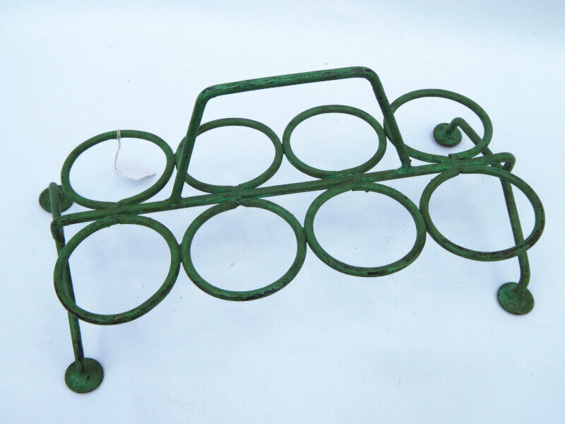 Lassi Glass Holder Green Lassi Glass Door or Chai Metal Iron India