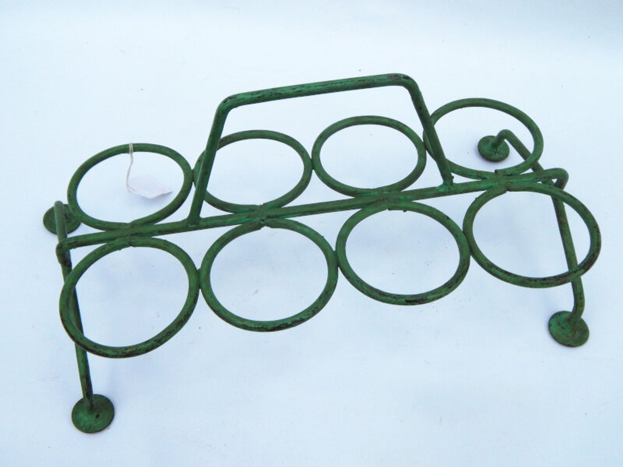Lassi Glass Holder Green Lassi Glass Door or Chai Metal Iron India