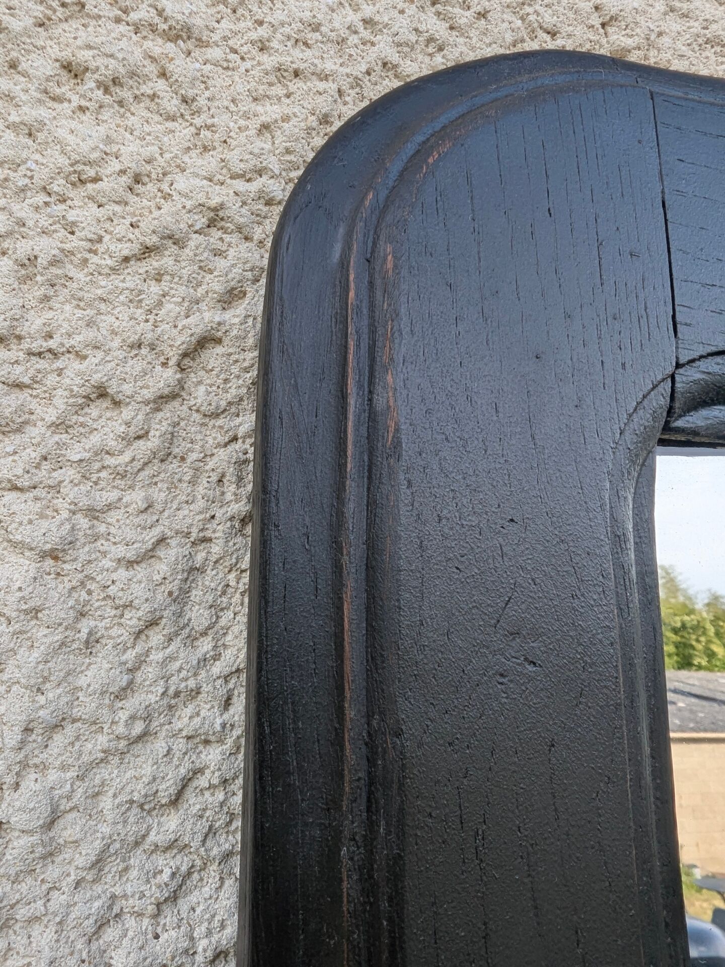 large fireplace mirror Trumeau 20th century oak patina